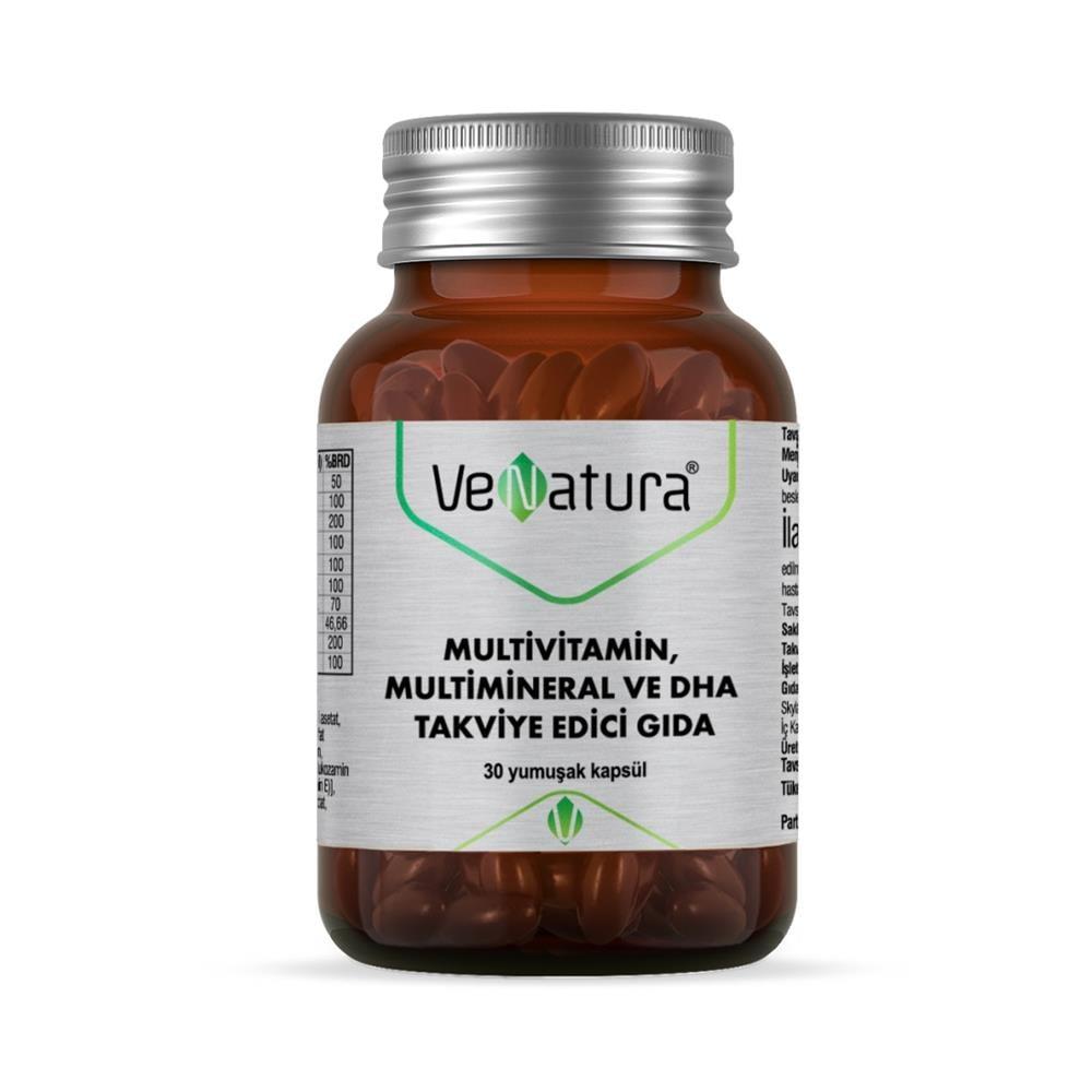 VeNatura Multivitamin with Omega-3 DHA - 30 Soft Capsules for Comprehensive Nutrition Support