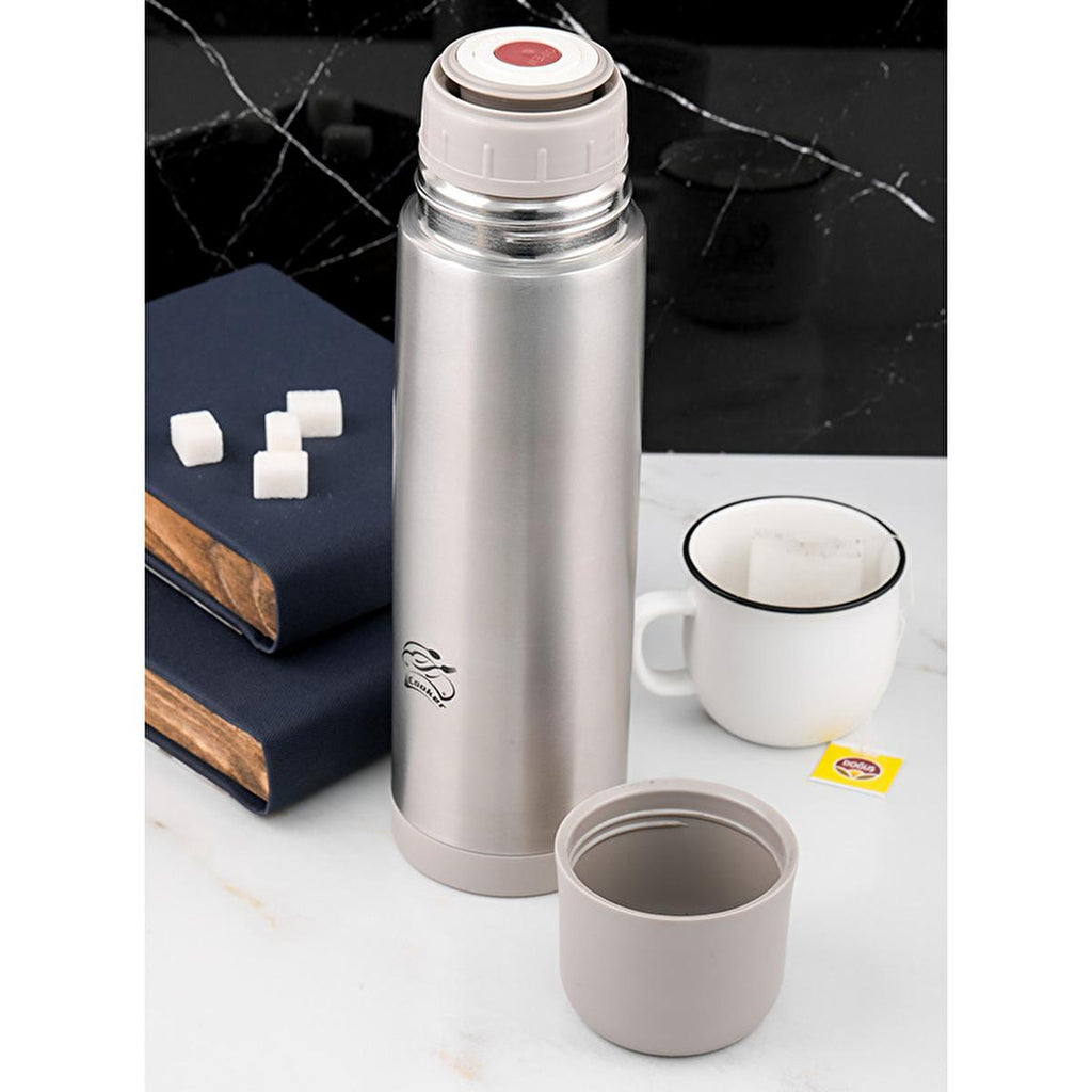 Cooker Stainless Steel Thermos 750ml - Keeps Drinks Hot/Cold for 24 Hours, Durable & Ergonomic Design