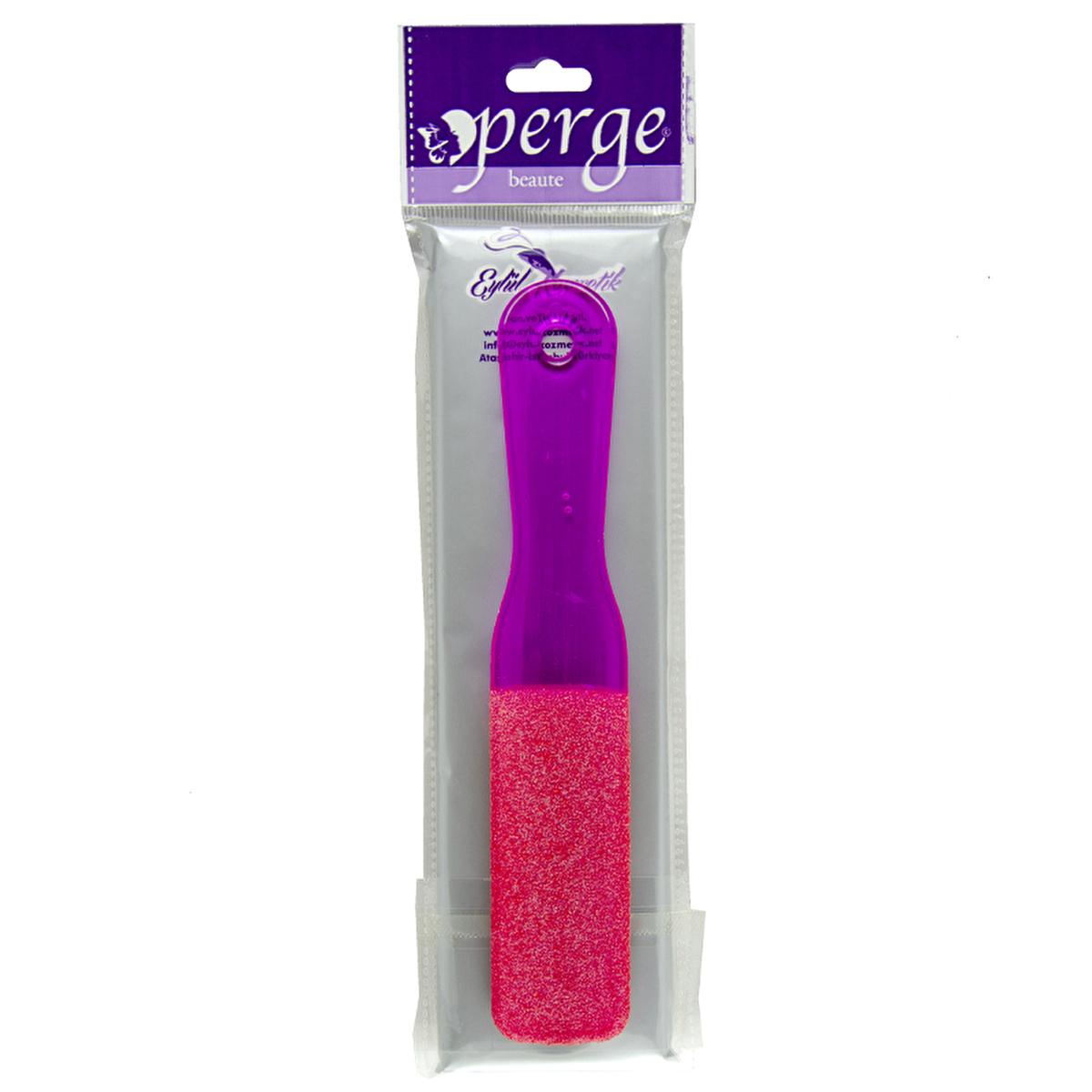 Perge Plastic Foot File for Smooth Heels - Portable, Easy to Use, Durable Foot Care Tool