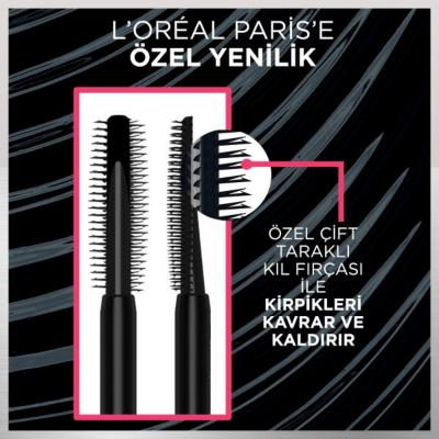 Loreal Paris Telescopic Lift Extra Black Mascara - Long-Lasting, Volumizing, Lengthening Mascara for Dramatic Eye Look