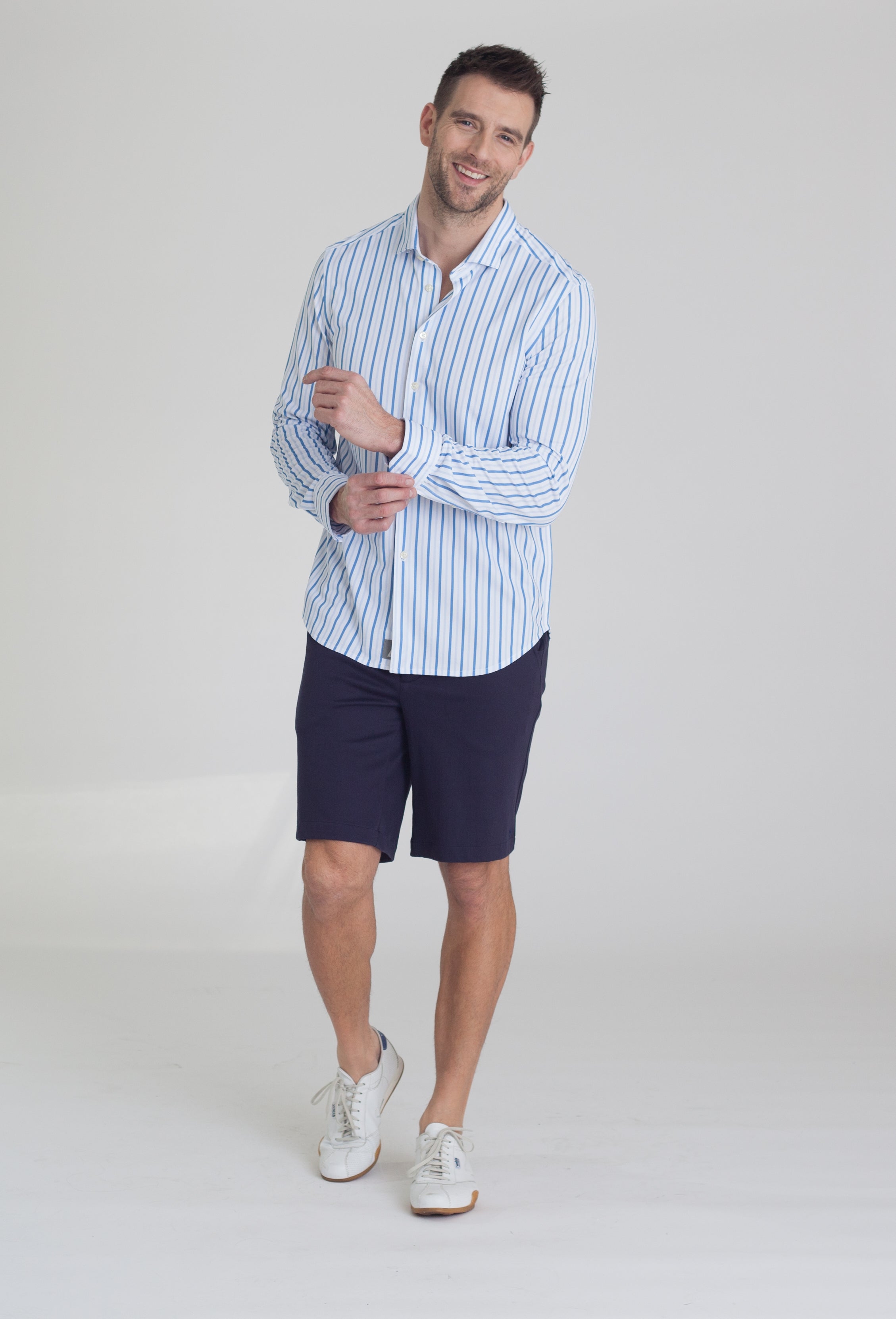 Buki Stretch Eagle Shorts - Navy — lifestyle context