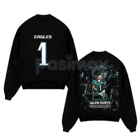 Eagles Nation Jalen Hurts "Fly Eagles Fly" Game Day Cotton Sweatshirt – Premium Fan Apparel