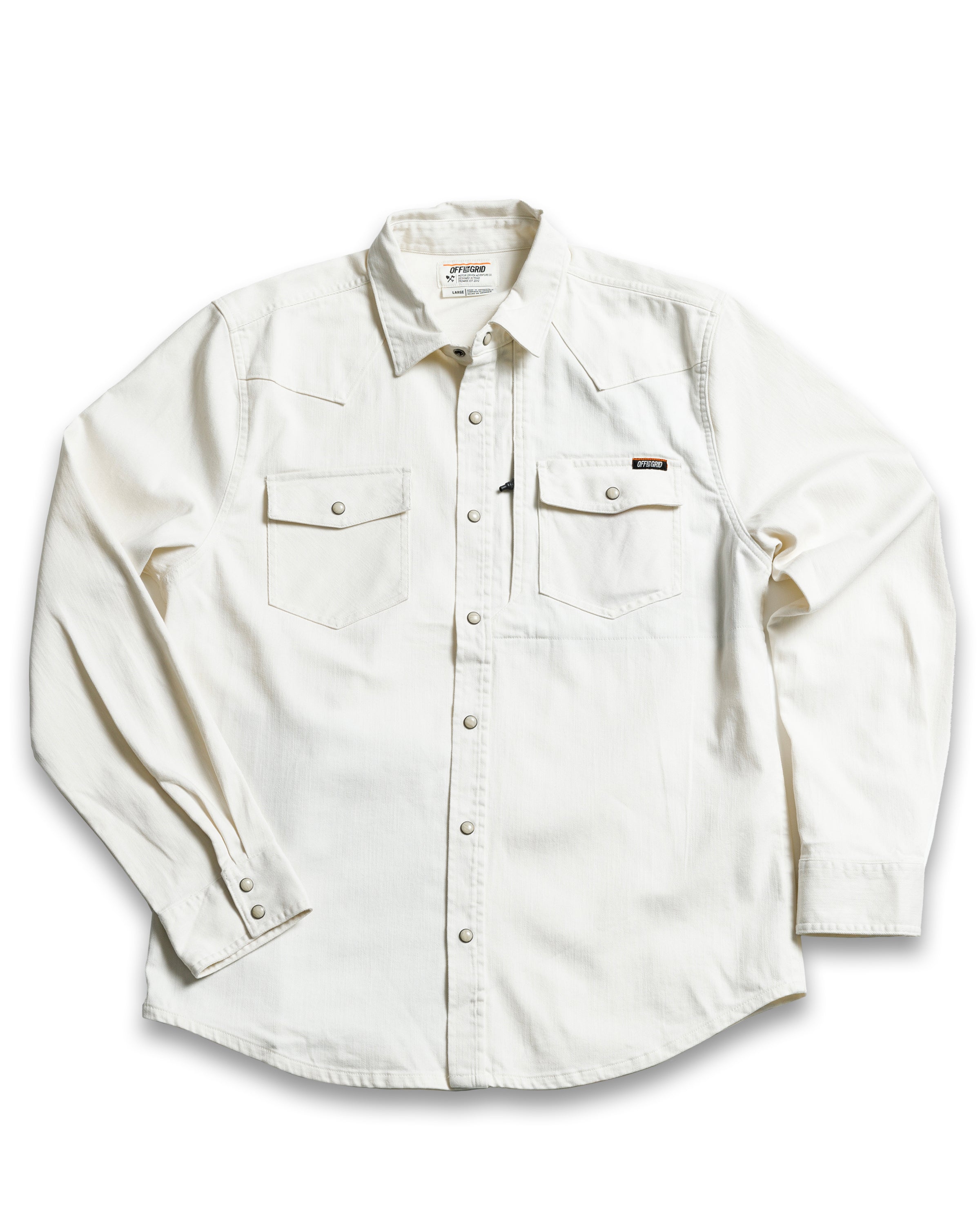Off The Grid Surplus Earl Denim Shirt - Natural — main product shot