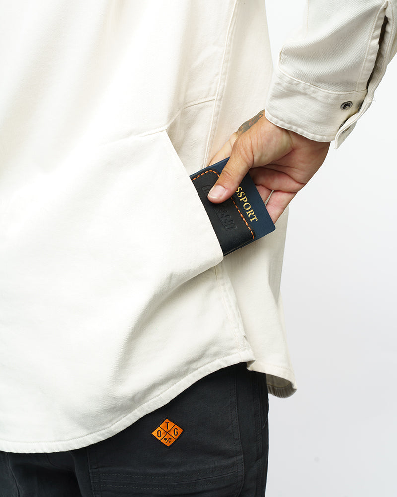 Off The Grid Surplus Earl Denim Shirt - Natural — color detail