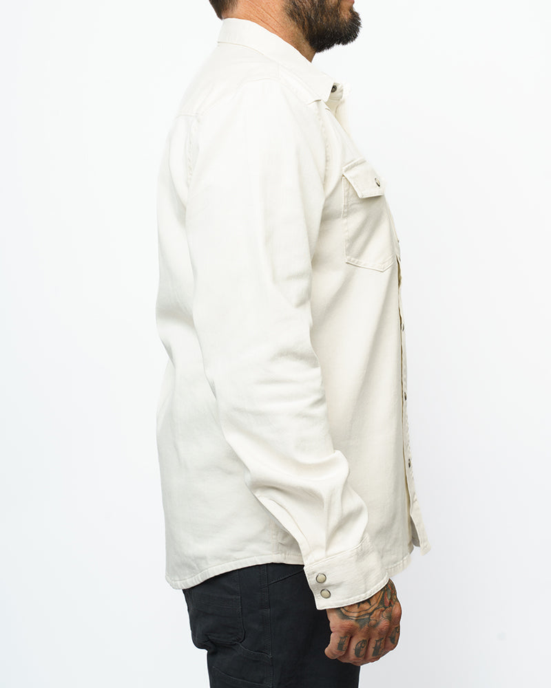 Off The Grid Surplus Earl Denim Shirt - Natural — side view