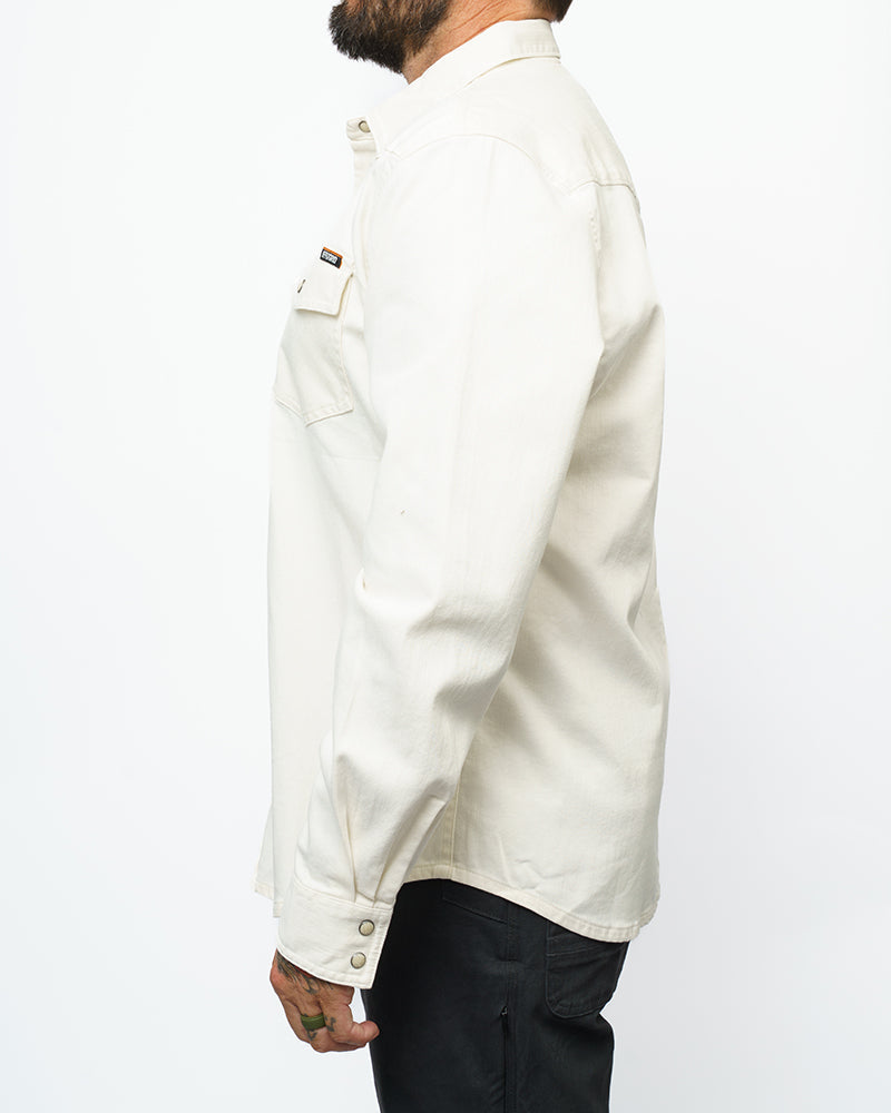 Off The Grid Surplus Earl Denim Shirt - Natural — alternative angle
