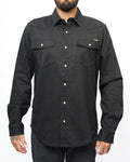Off The Grid Surplus Earl Denim Shirt - Vintage Black — lifestyle context