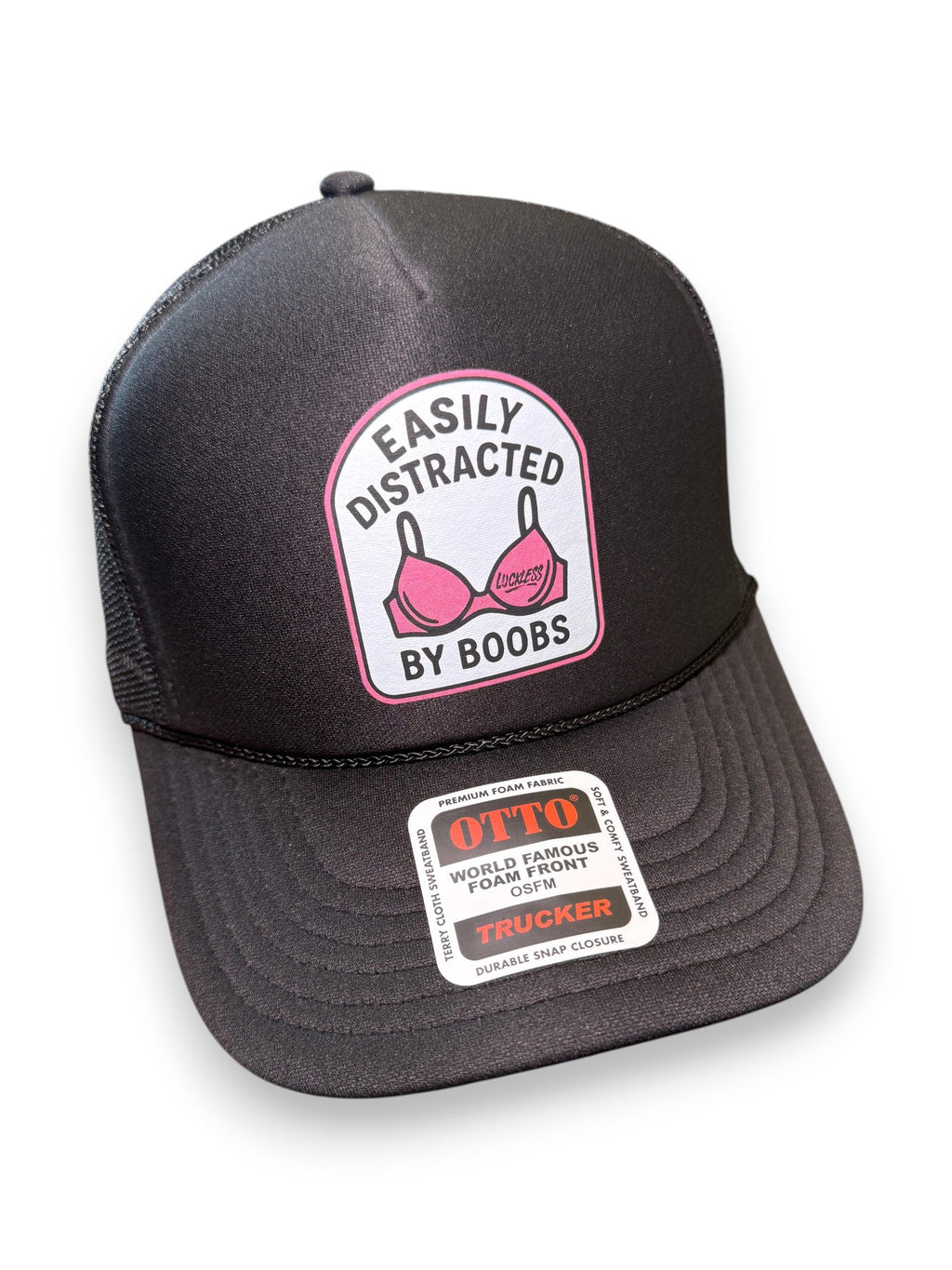 Luckless Outfitters Easily Distracted Trucker Hat — main product shot