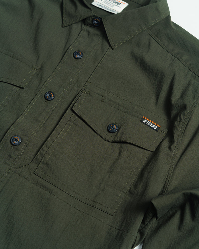 Off The Grid Surplus Echo Bravo LS Shirt - Army — packaging
