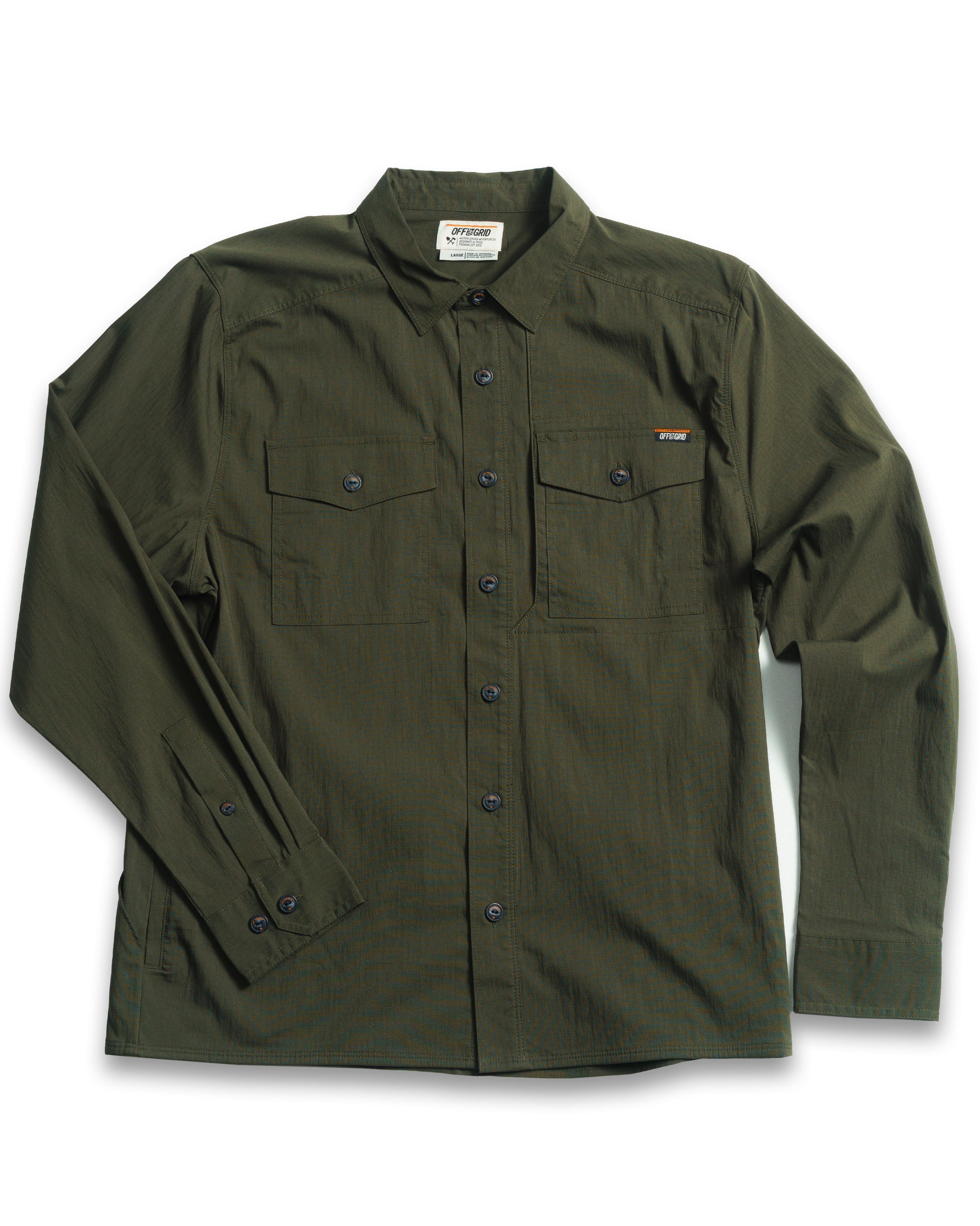Off The Grid Surplus Echo Bravo LS Shirt - Army — main product shot