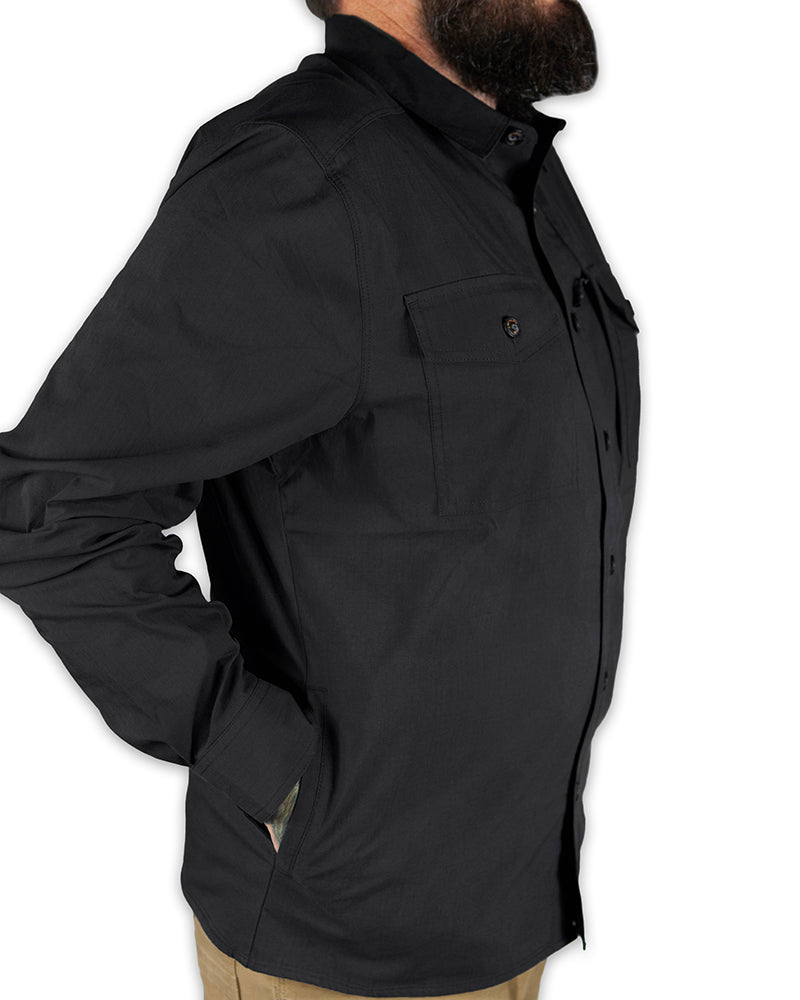 Off The Grid Surplus Echo Bravo LS Shirt - Vintage Black — alternative angle