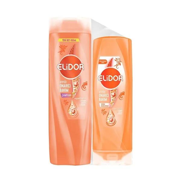 Elidor Superblend Repairing Shampoo and Conditioner Set - Keratin, Ceramide, Vitamin C for Damaged Hair