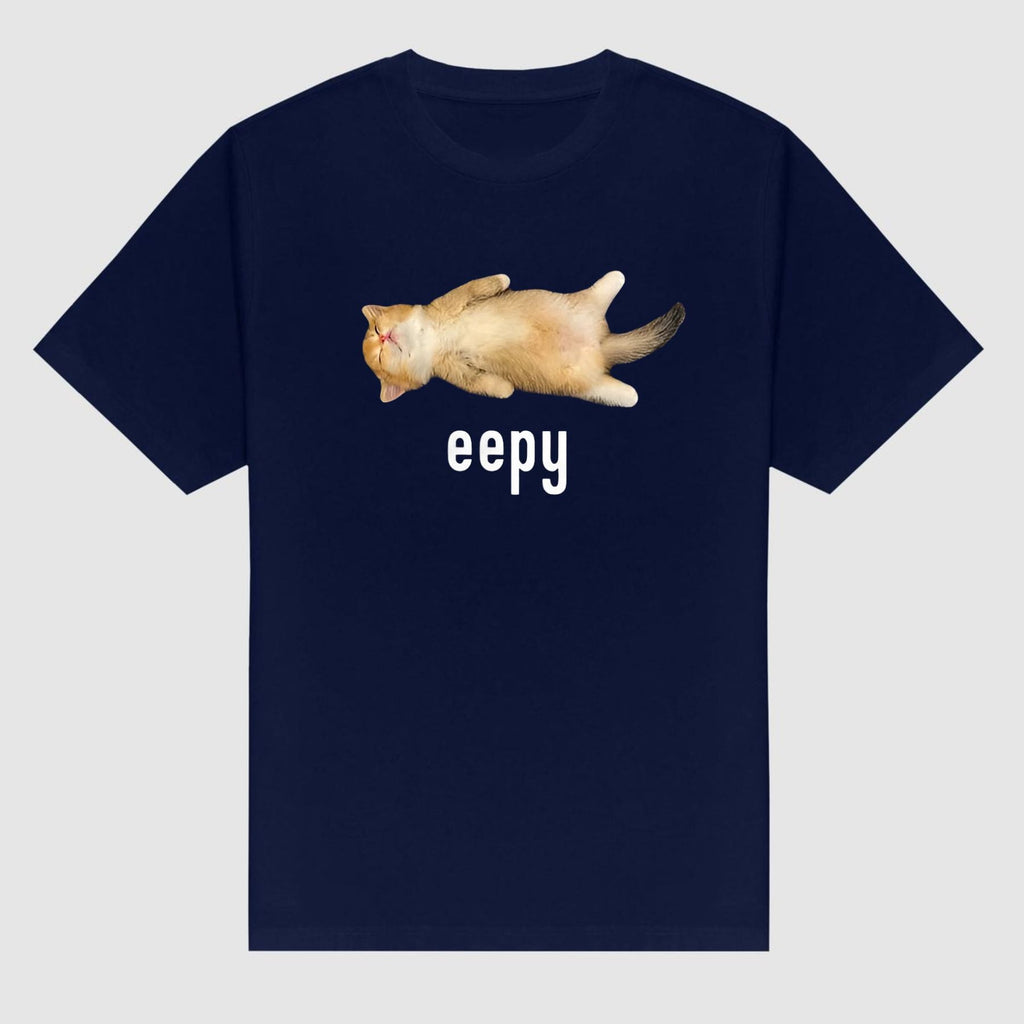 Pasimax "Eepy Cat" Silly Sleepy Cat Meme T-Shirt — main product shot