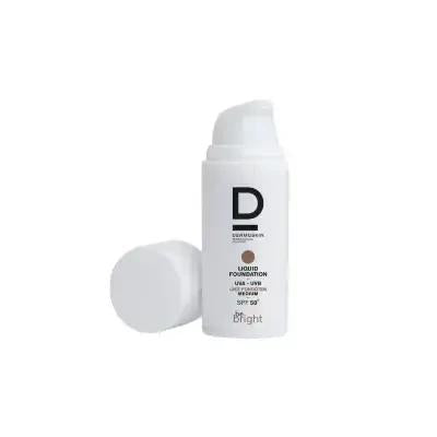 Dermoskin Be Bright SPF50+ Liquid Foundation - Medium Shade, 33ml - Natural Coverage with Sun Protection