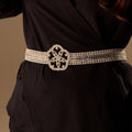 Elegant Silver Flower Belt - Bridal Sash Belt, Jeweled Belt – Bridal Port