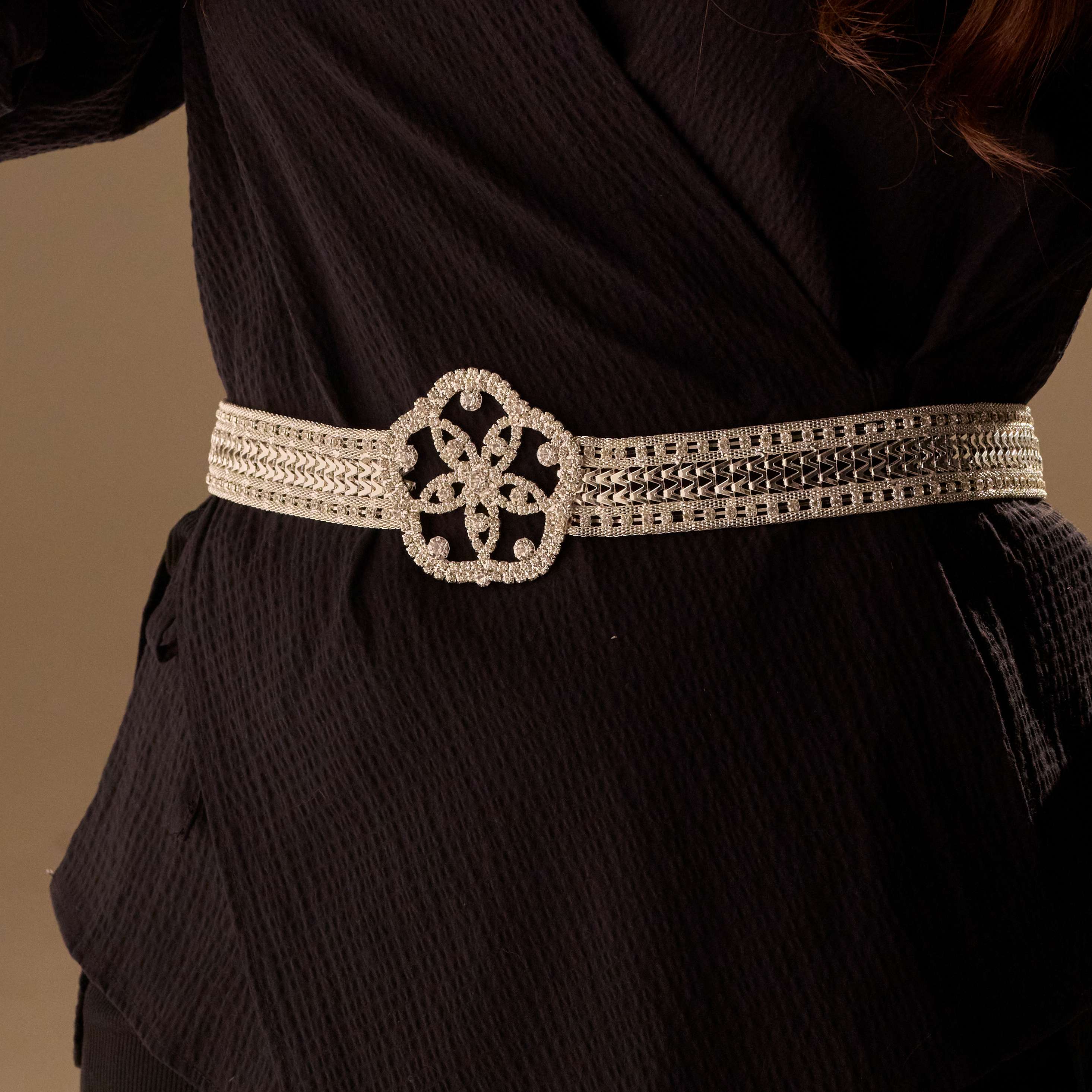 Elegant Silver Flower Belt - Bridal Sash Belt, Jeweled Belt – Bridal Port