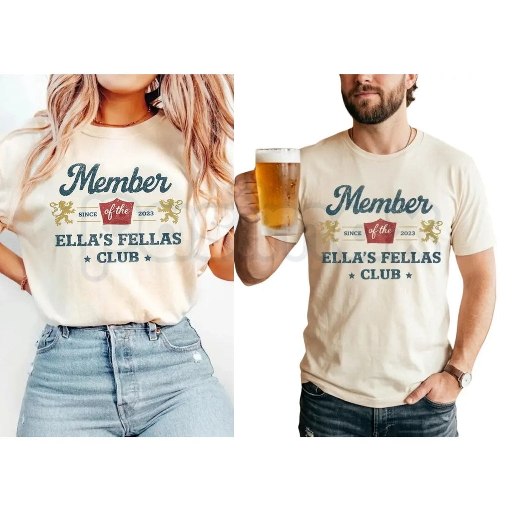 "Ellas Fellas Club" Western T-Shirt – Country Concert Graphic Tee, Premium 100% Cotton Rodeo Style Top, Soft Lived-In Heavyweight Retro Cowgirl Shirt, Made in USA