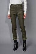 KADOU BOUTIQUE Picadilly Embellished Cuff Cropped Jeans — main product shot