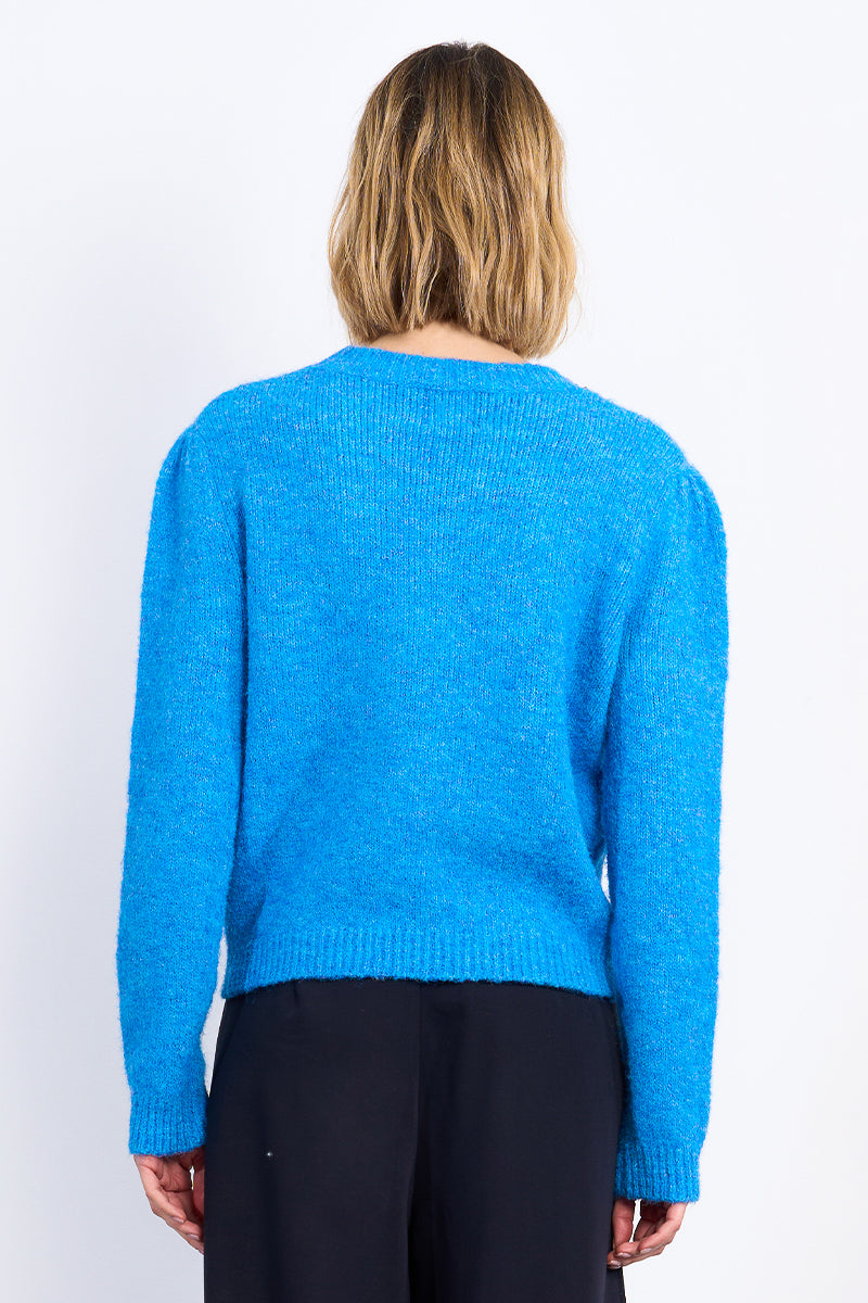 KADOU BOUTIQUE Sequin Embellished Knit Sweater — detail close-up