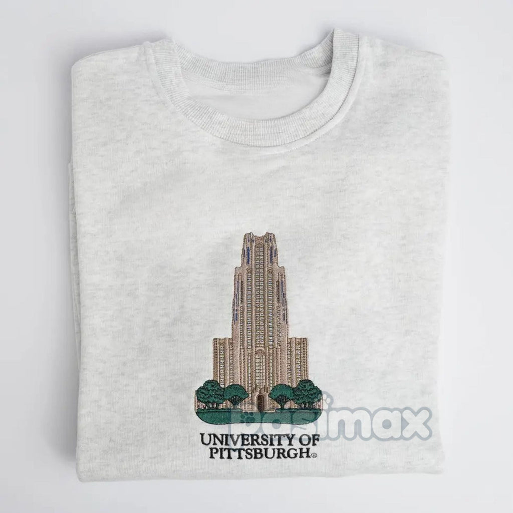 Pasimax Embroidered University of Pittsburgh Sweatshirt — main product shot