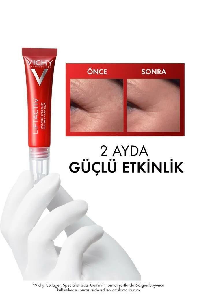 Vichy Liftactive Collagen Specialist Anti-Aging Eye Cream - Reduces Fine Lines & Wrinkles, 0.51 fl oz