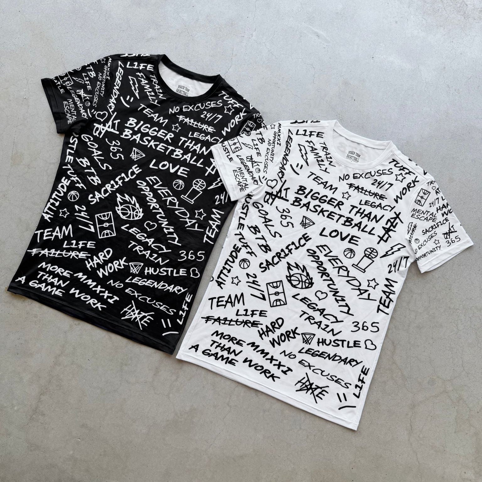 Bigger Than Basketball Emotions - Performance Compression T-Shirt - Black — detail shot 6