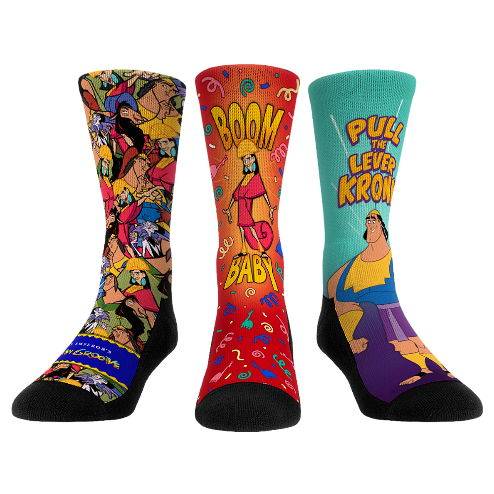 Rock 'Em Socks Rock 'Em Socks The Emperor's New Groove - 3-Pack — main product shot