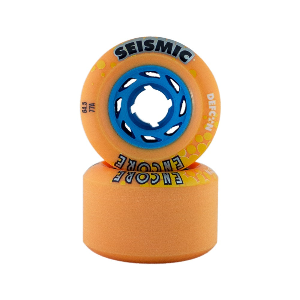 Seismic Encore Defcon Wheels 64.5mm 77a - Mango (Set of 4) by Skates USA