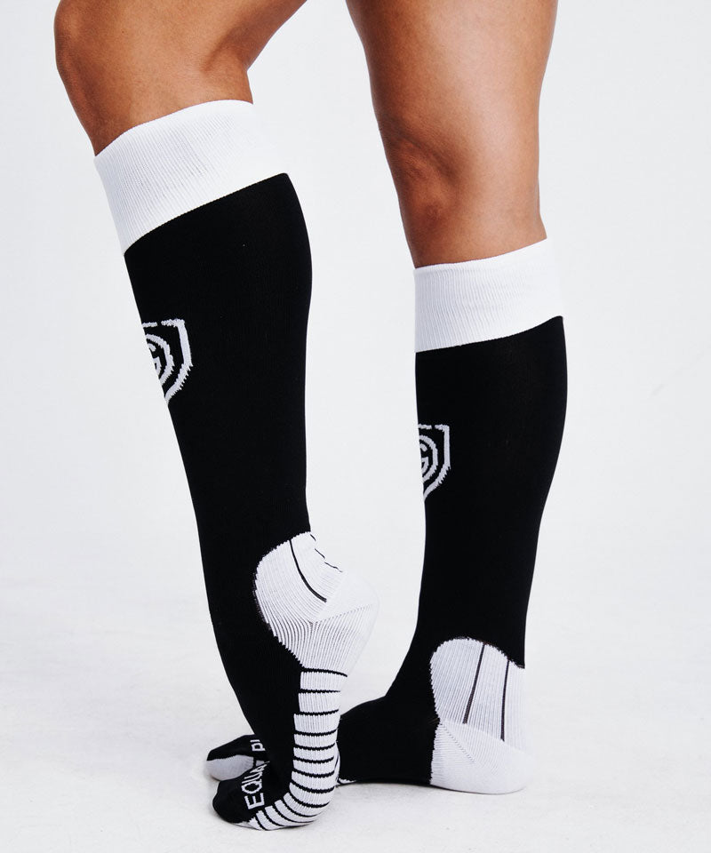 Goal Five Equal Play Women's Soccer Over the Calf (OTC) Socks — lifestyle context
