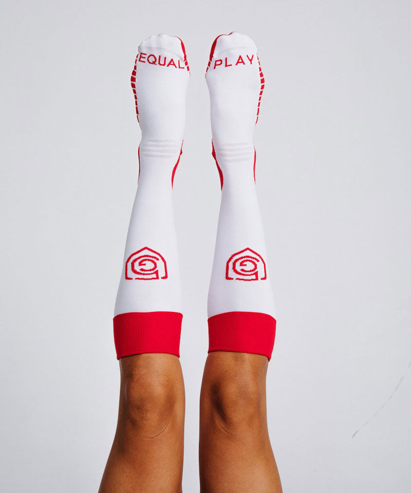 Goal Five Equal Play Women's Soccer Over the Calf (OTC) Socks — main product shot