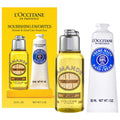 L'Occitane Hand and Body Care Nourishing Travel Favorites Kit: Hydrating Almond Shower Oil & Shea Butter Hand Cream for Dry Skin