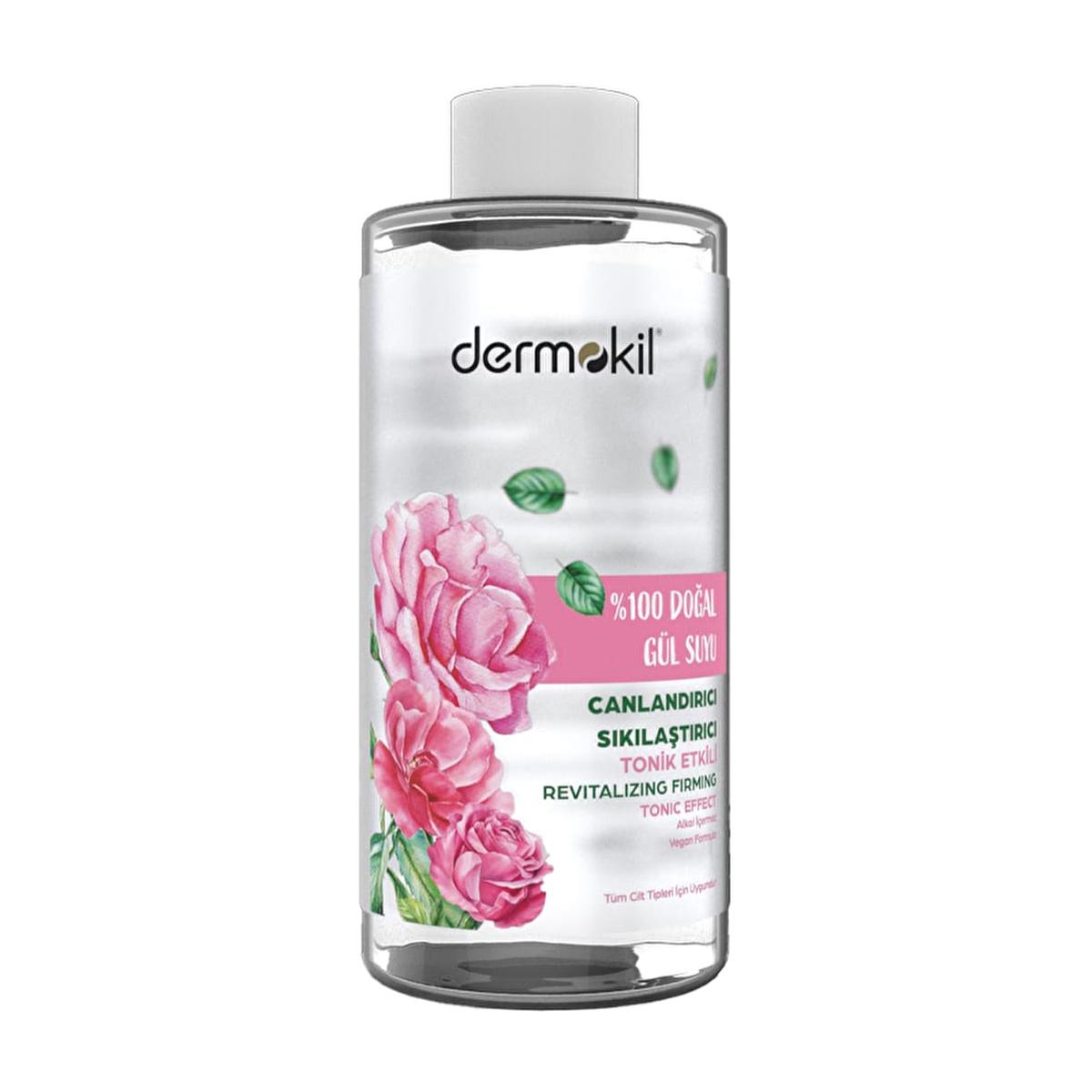 Dermokil Natural Rosewater Toner: Hydrating, Anti-Aging, and Soothing Facial Toner for Sensitive Skin - 200ml