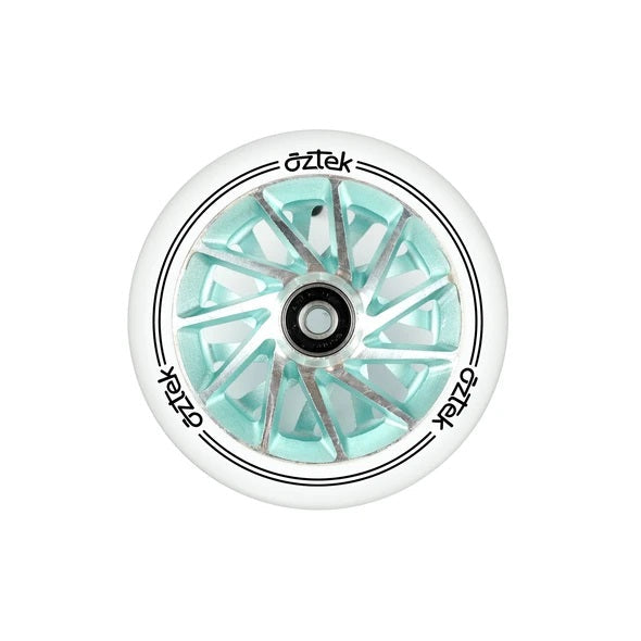 Aztek Ermine XL Wheels 115mm - Aqua/White by Skates USA