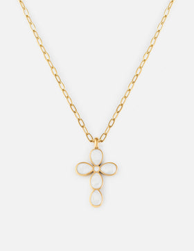 Eternal Light Cross Paperclip Chain Necklace