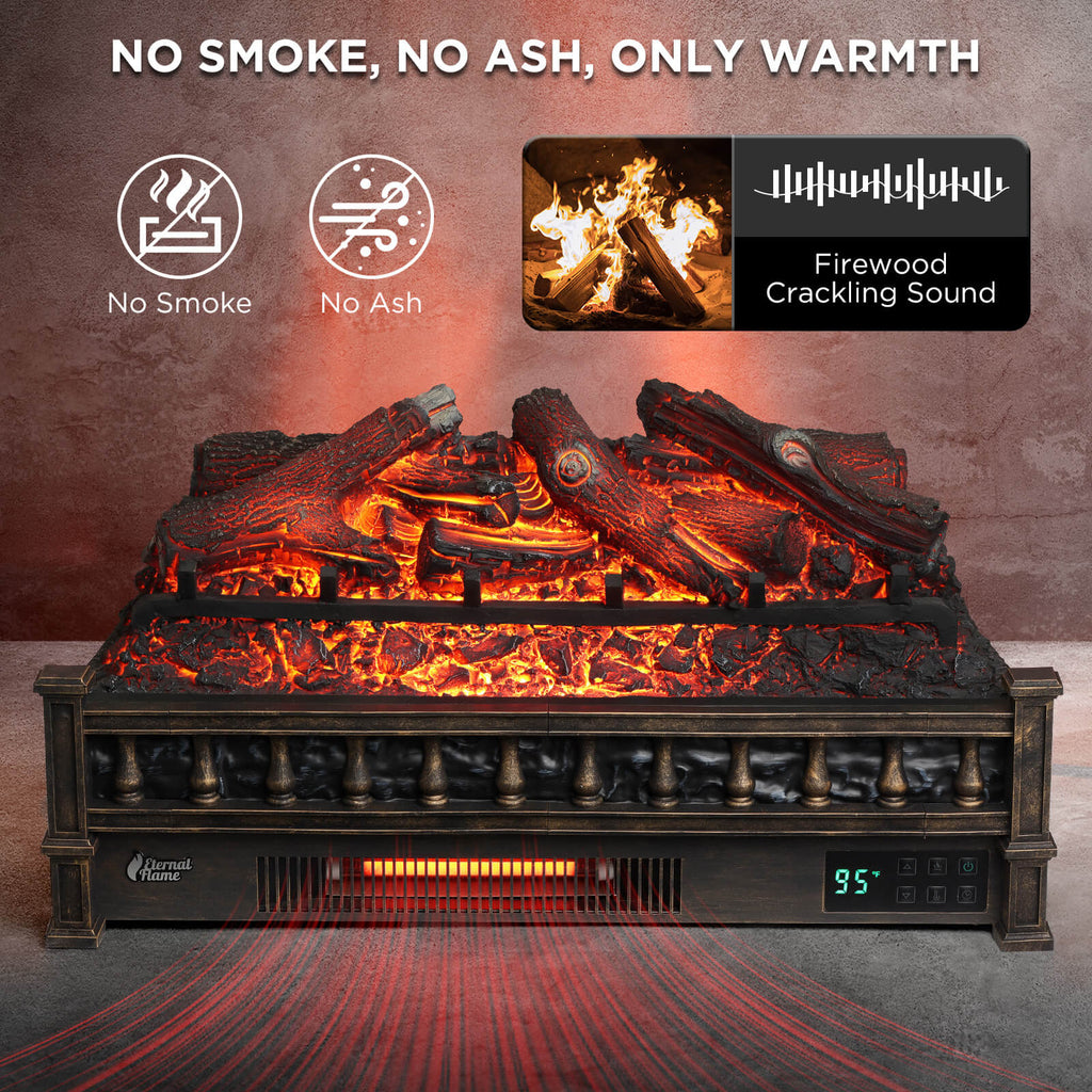 Eternal Flame EF26-LG Smart Electric Fireplace Logs, WiFi Enabled – TURBRO, view 11