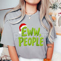 Pasimax "Eww People" Christmas T-Shirt - Santa Hat Grinch Inspired Holiday Design, Anti-Social Festive Occasions Tee, Cynical