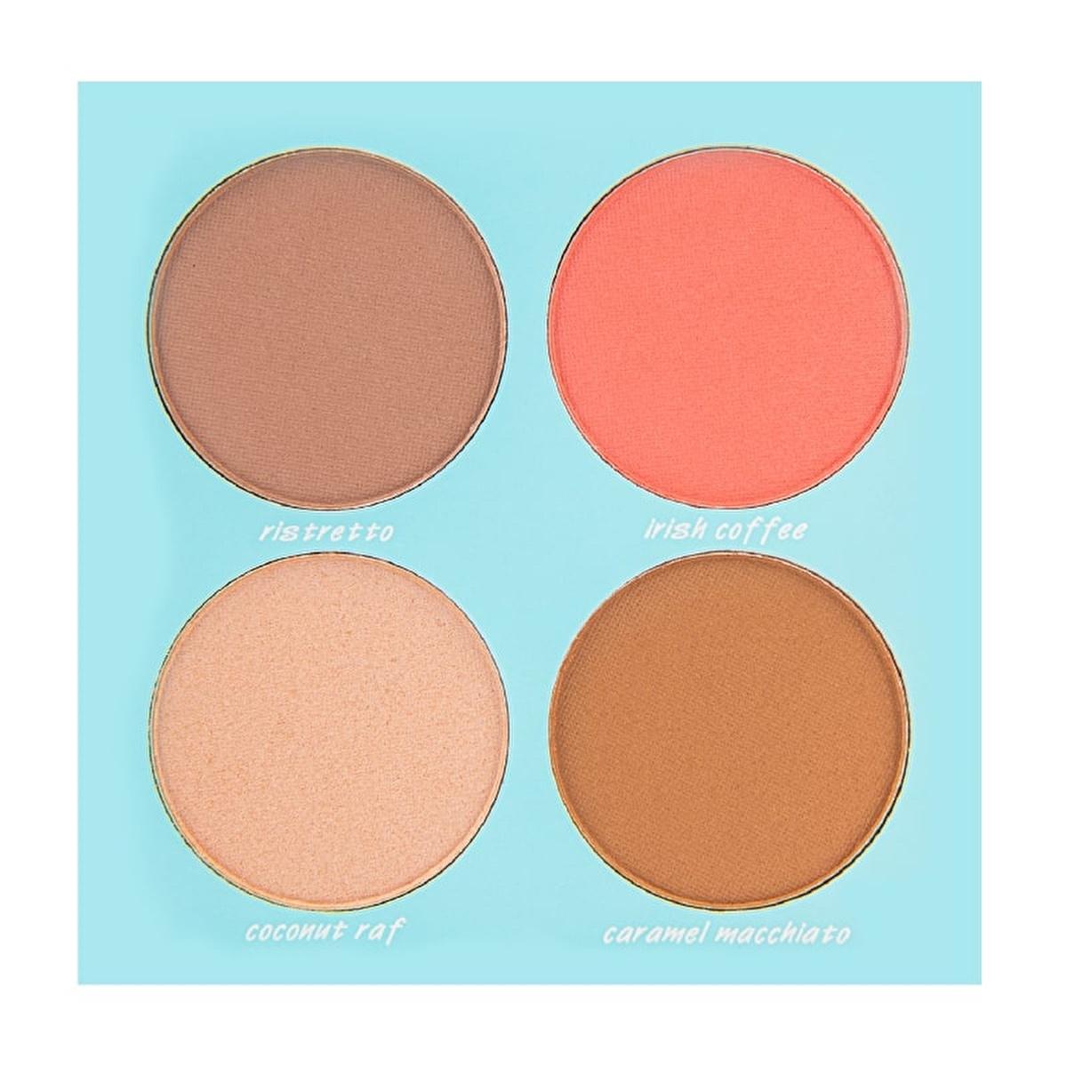 Soda Coffee Magic 4-in-1 Makeup Palette - Contour, Blush, Highlighter & Bronzer for All Skin Tones
