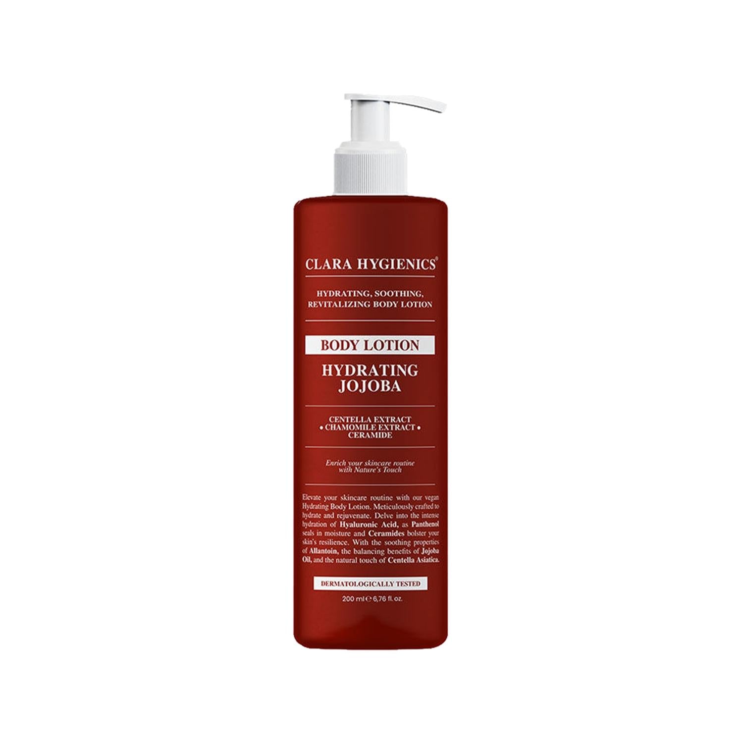 Clara Hygienics Hydrating Jojoba Body Lotion - 200ml Daily Moisturizer for Dry Skin, Nemlendirici VŸcut Losyonu
