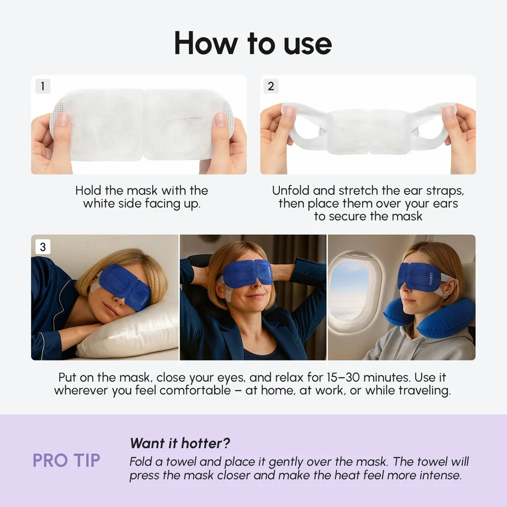 Maree Scented Spa Steam Eye Mask — back view