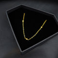 BodyCandy Stainless Steel Ball Gold Tone PVD Station Necklace Satellite Chain Layering Necklace — main product shot