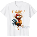 Pasimax "F-CAW-F" Funny Rooster Meme T-Shirt — main product shot