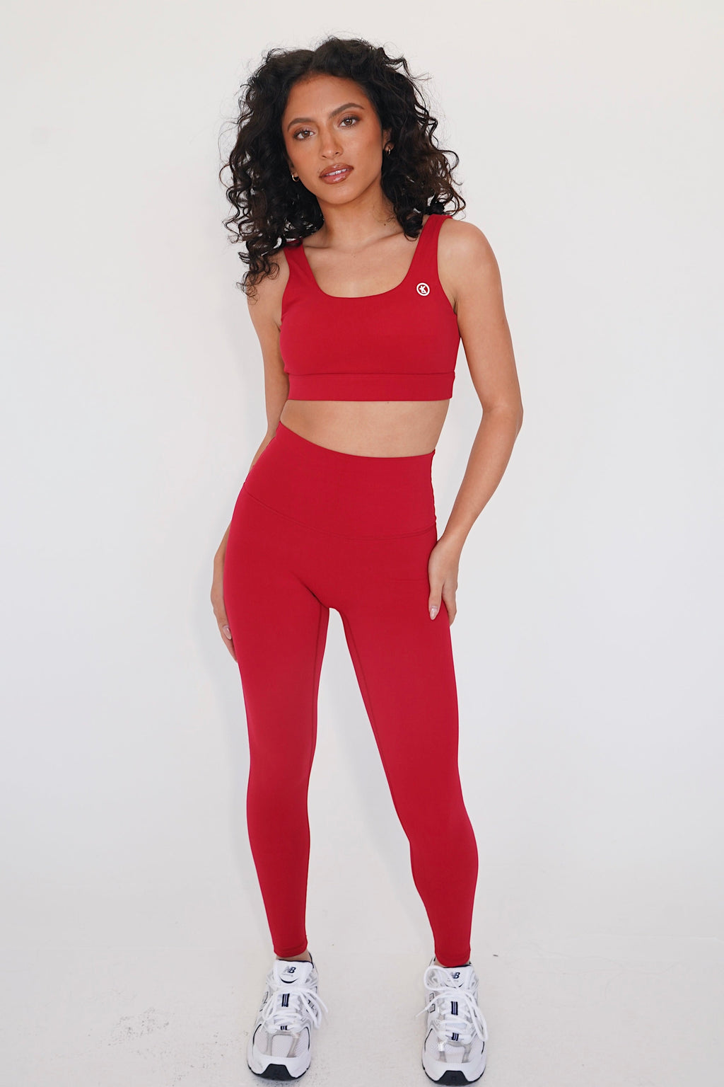 KIMITH BRAND I am Beautifully Radiant Quick Dry Red Yoga Legging — main product shot
