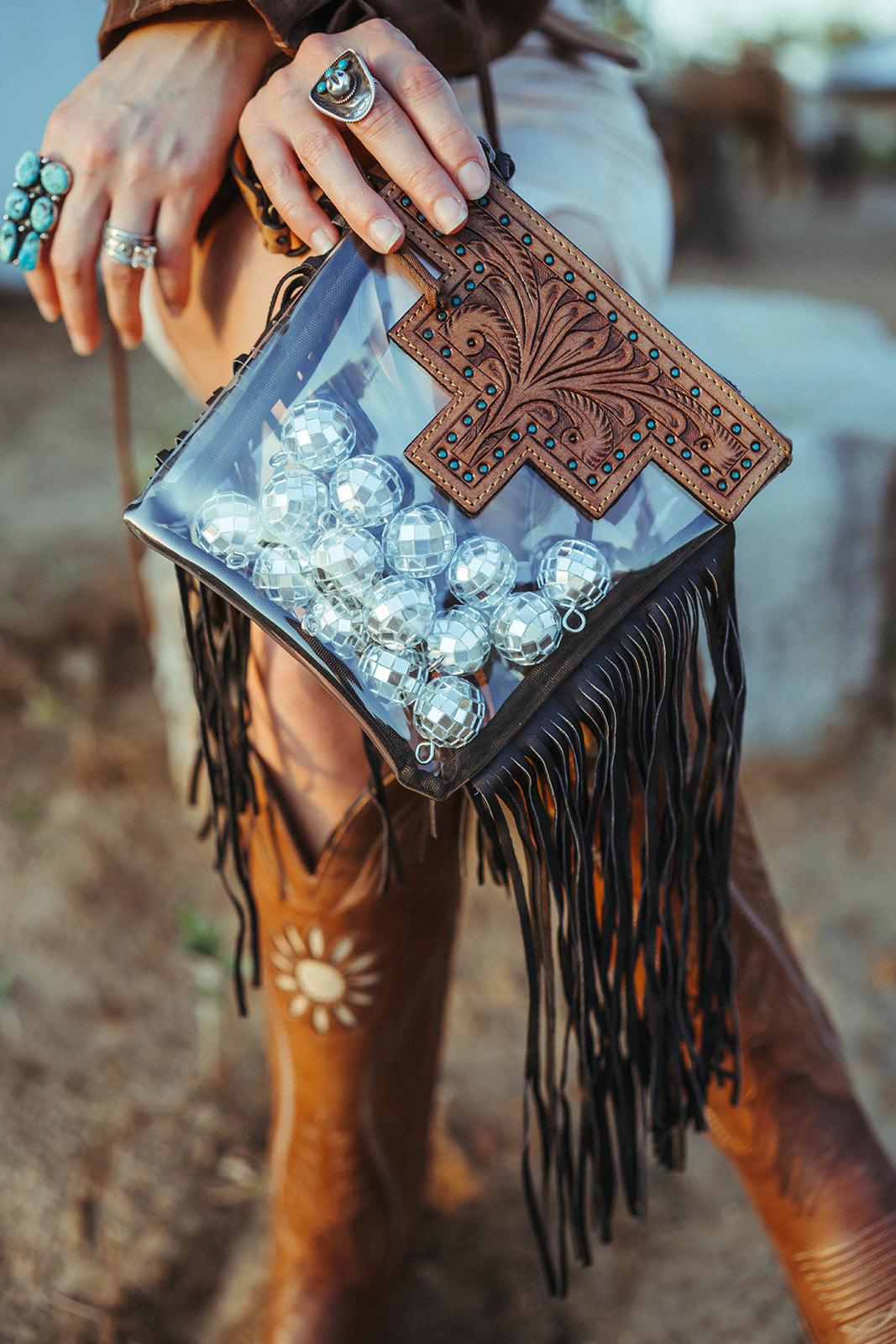 Haute Southern Hyde The Dana Clear Bag A Haute Southern Hyde by Beth Marie Exclusive — side view