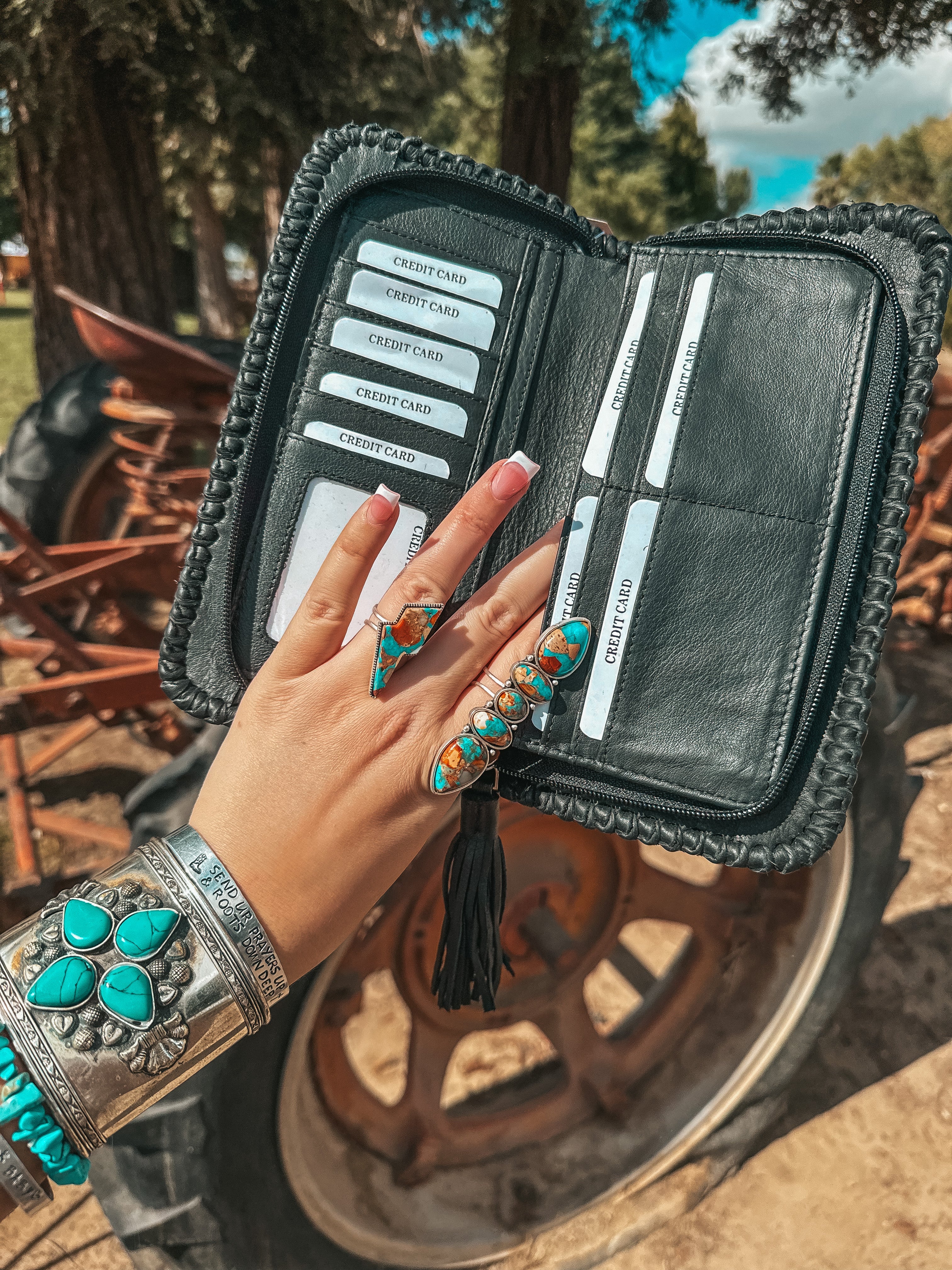Haute Southern Hyde The Wesson (Black Leather) Wallet a Haute Southern Hyde by Beth Marie Exclusive — lifestyle context