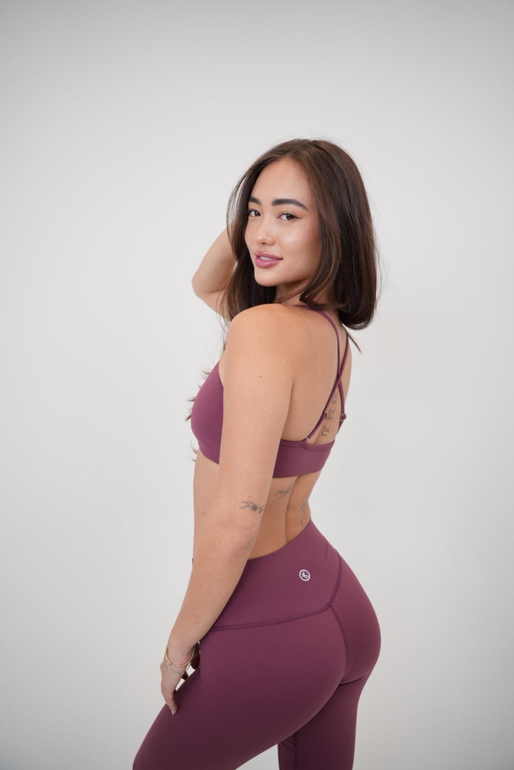 KIMITH BRAND My Time Is Divine Plum Cross-Back Butter Soft Bra — size reference