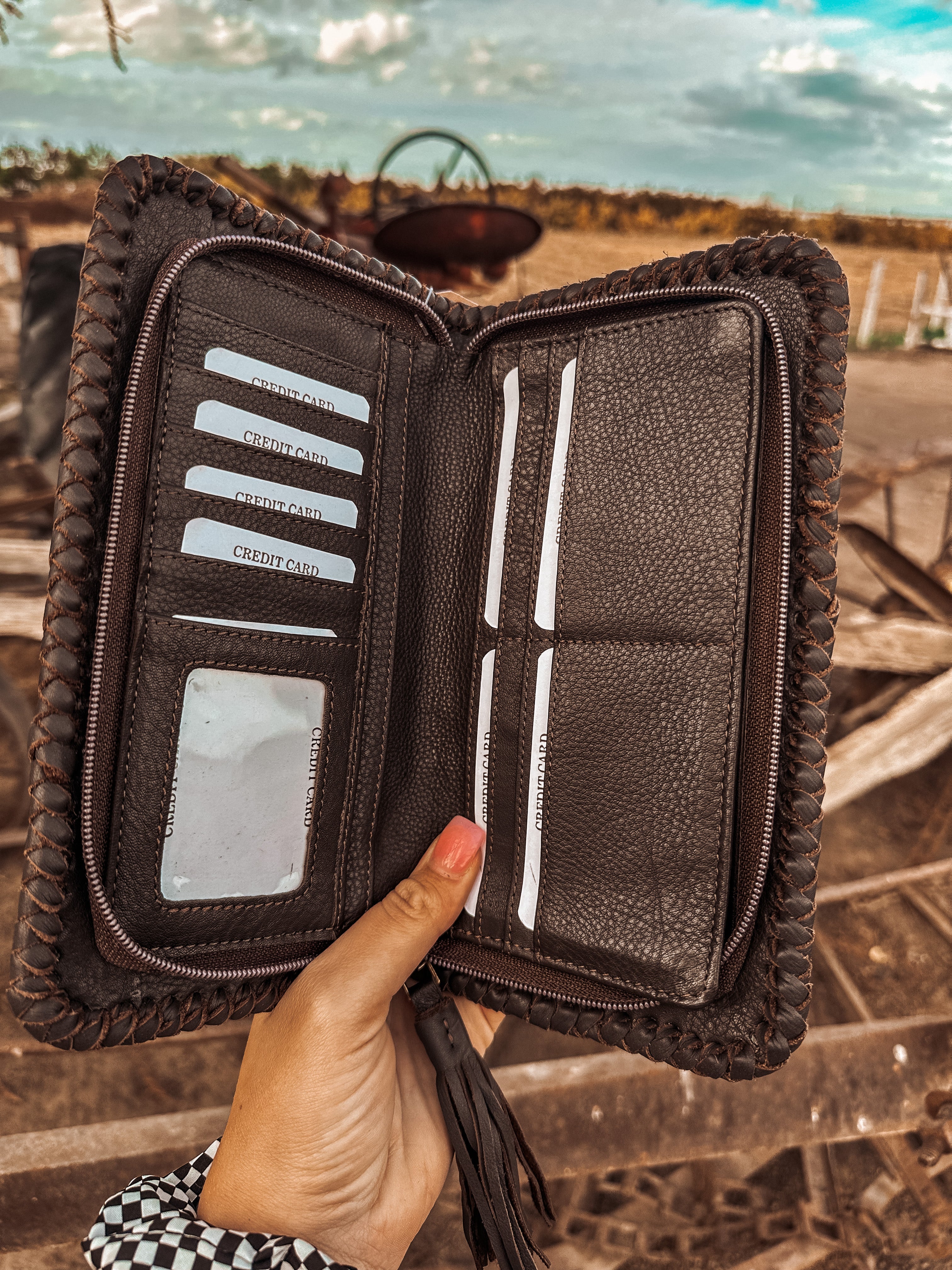 Haute Southern Hyde The Hazy Wesson (Brown Leather) Wallet a Haute Southern Hyde by Beth Marie Exclusive — lifestyle context