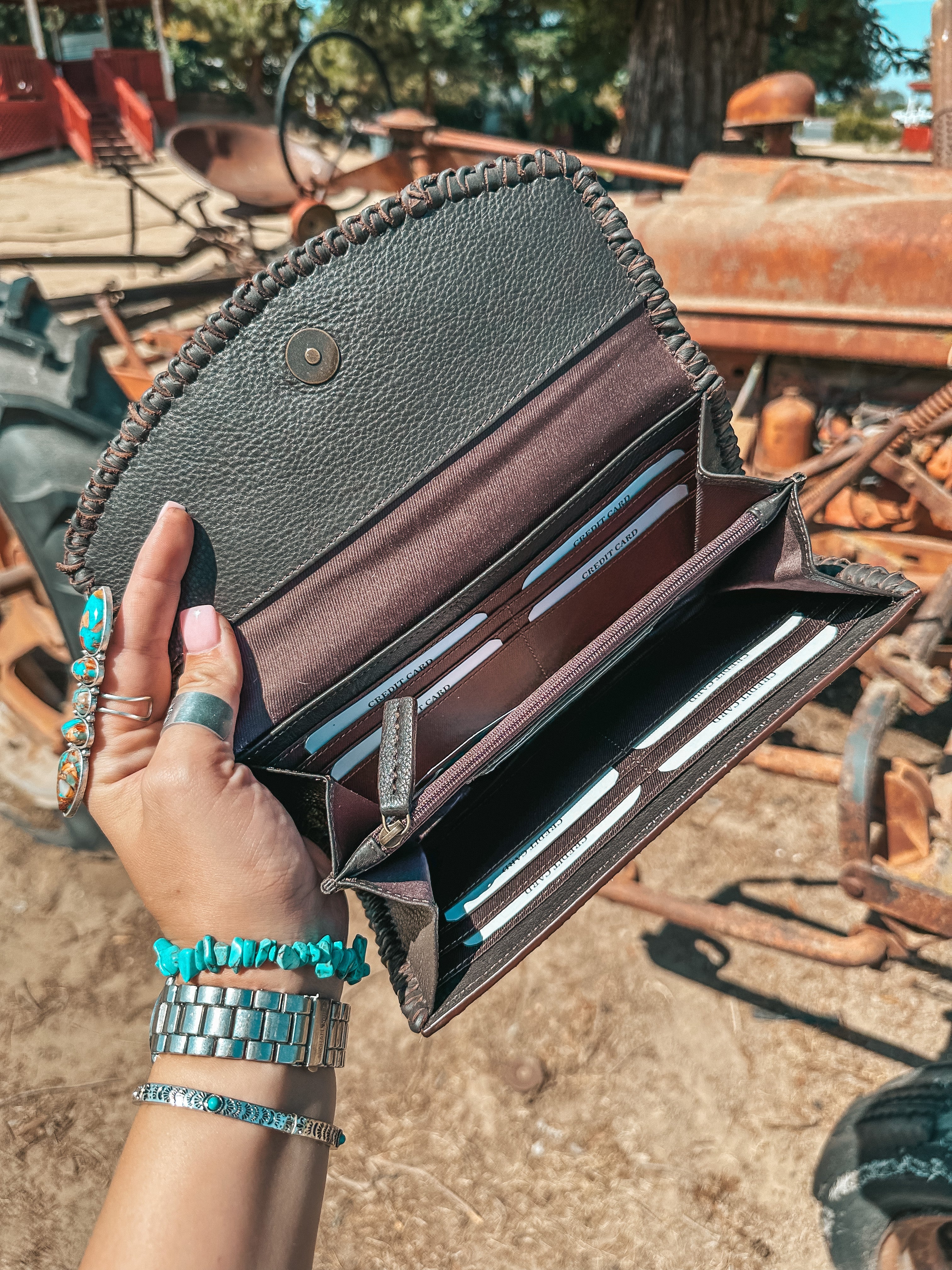 Haute Southern Hyde The Elva (Brown  Leather) Wallet a Haute Southern Hyde by Beth Marie Exclusive — alternative angle