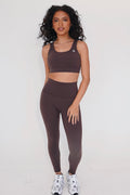 KIMITH BRAND I am Beautifully Radiant Quick Dry Coffee Yoga Legging — main product shot