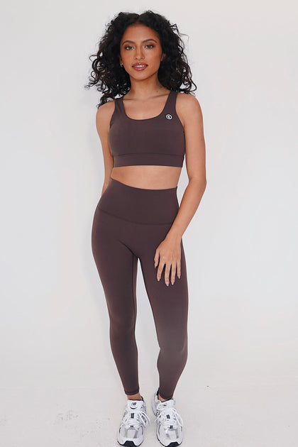 KIMITH BRAND I am Beautifully Radiant Quick Dry Coffee Yoga Legging — main product shot