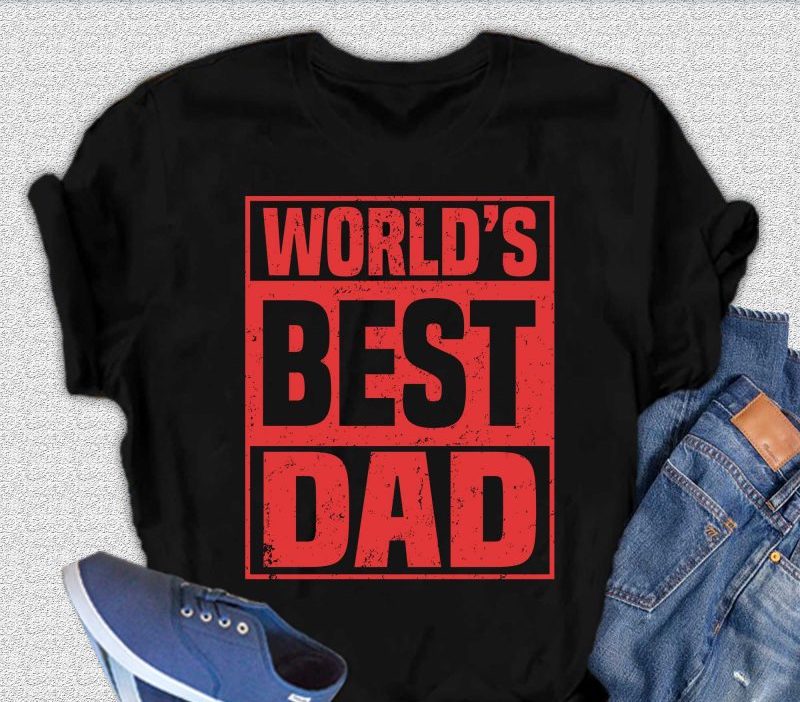 Spun Bamboo World's Best Dad Men's Bamboo Viscose/Organic Cotton Short Sleeve Graphic T-Shirt — main product shot